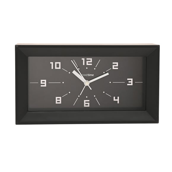 Hometime Rectangle Analogue Alarm Clock - image 1