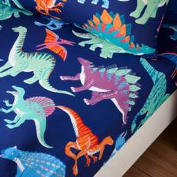 Bright Dino Fitted Bed Sheet