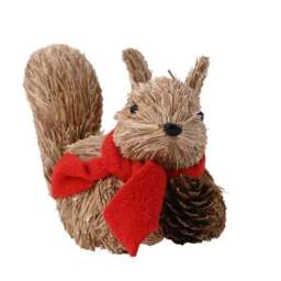 Country Living Squirrel In A Scarf Hanging Ornament - thumbnail 2