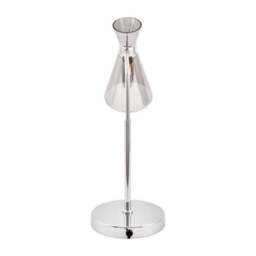 Monroe Waisted Glass and Metal Table Lamp - thumbnail 3