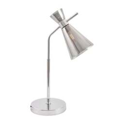 Monroe Waisted Glass and Metal Table Lamp - thumbnail 2