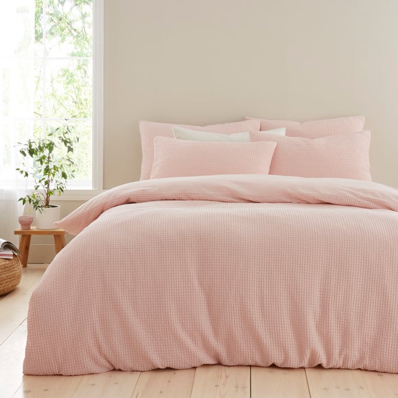 Ashton Waffle 100% Cotton Duvet Cover & Pillowcase Set - image 1