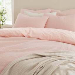 Ashton Waffle 100% Cotton Duvet Cover & Pillowcase Set - thumbnail 3