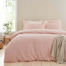 Ashton Waffle 100% Cotton Duvet Cover & Pillowcase Set - thumbnail 4