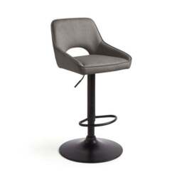 Harlan Height Adjustable Barstool, Faux Leather - thumbnail 5