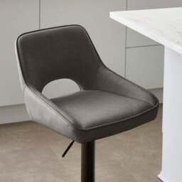 Harlan Height Adjustable Barstool, Faux Leather - thumbnail 3