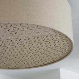 Kirsty Shade Taupe Flush Ceiling Light - thumbnail 3