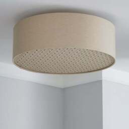 Kirsty Shade Taupe Flush Ceiling Light - thumbnail 2