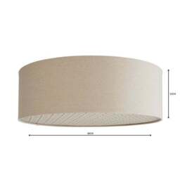 Kirsty Shade Taupe Flush Ceiling Light - thumbnail 4