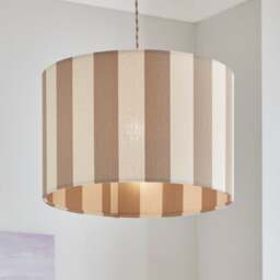 Beatrice Stripe Drum Lamp Shade - thumbnail 1