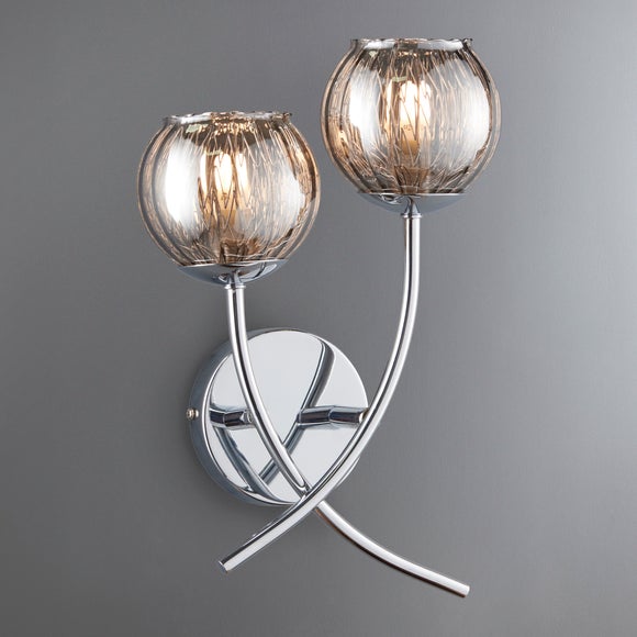 Arta 2 Light Chrome Wall Light - image 1