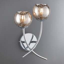 Arta 2 Light Chrome Wall Light - thumbnail 1