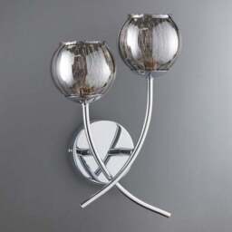 Arta 2 Light Chrome Wall Light - thumbnail 2