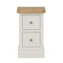 Compton 2 Drawer Slim Bedside Table, Oak