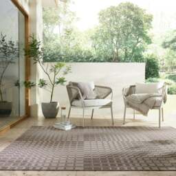 Checkerboard Indoor Outdoor Rug - thumbnail 1