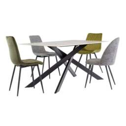 Camilla 6 Seater Dining Table, Sintered Stone - thumbnail 5