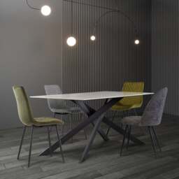 Camilla 6 Seater Dining Table, Sintered Stone - thumbnail 1