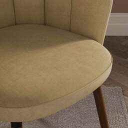 Vivian Dining Chair, Velvet with Dark Stain Legs - thumbnail 3
