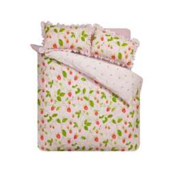 Catherine Lansfield Strawberry Frills Polycotton Duvet Cover & Pillowcase Set - thumbnail 5