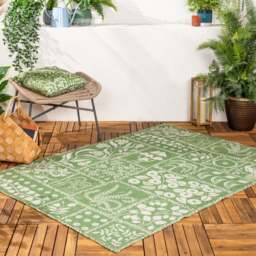 Furn. Forage Garden Washable Indoor Outdoor Rug