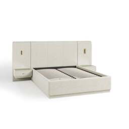 Oversized Ottoman Hotel Bed Frame, Boucle - thumbnail 6