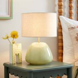 Pebble Milky Glass Table Lamp - thumbnail 1