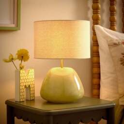 Pebble Milky Glass Table Lamp - thumbnail 2