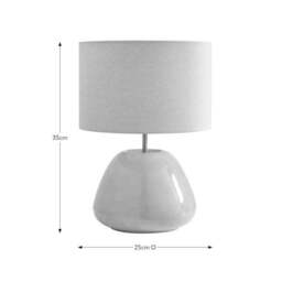 Pebble Milky Glass Table Lamp - thumbnail 6