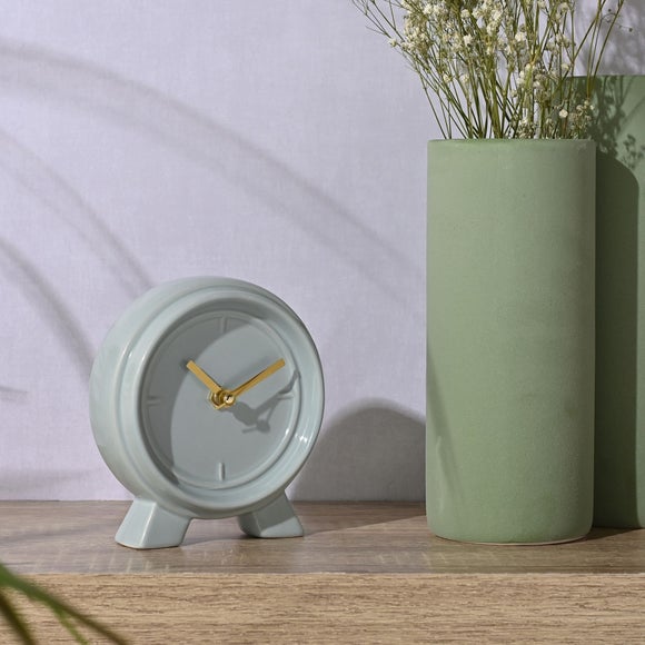 Interval Ceramic Round Mantel Clock - image 1