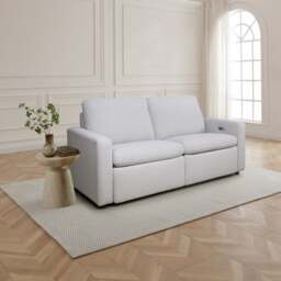Zaria Boxy Basketweave Power Recliner 3 Seater Sofa - thumbnail 1