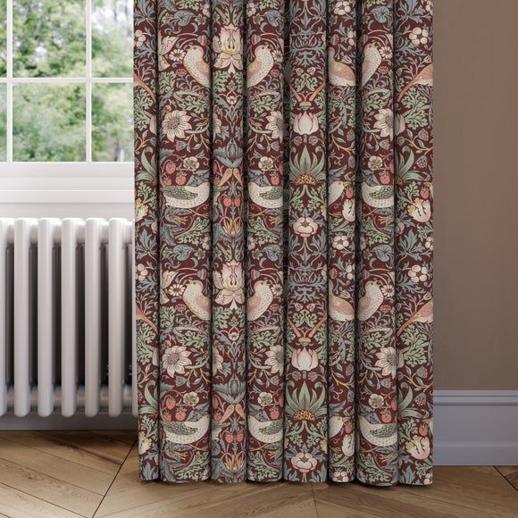 William Morris At Home Strawberry Thief 100% Cotton Made to Measure Curtains - image 1