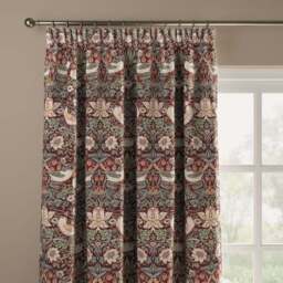 William Morris At Home Strawberry Thief 100% Cotton Made to Measure Curtains - thumbnail 4