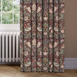 William Morris At Home Strawberry Thief 100% Cotton Made to Measure Curtains - thumbnail 1