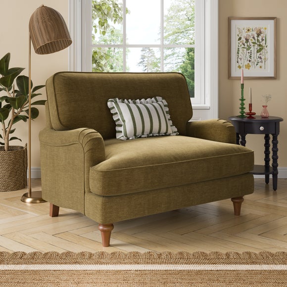Beatrice II Chenille Snuggle Chair, Olive - image 1