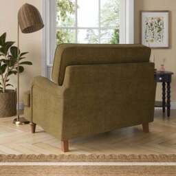 Beatrice II Chenille Snuggle Chair, Olive - thumbnail 2