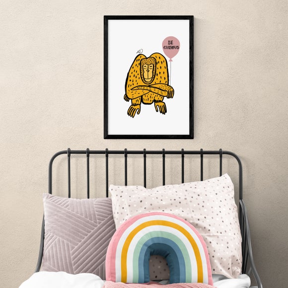 East End Prints Be Curious Monkey Print - image 1
