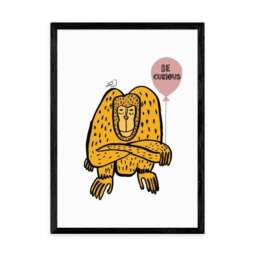 East End Prints Be Curious Monkey Print - thumbnail 2