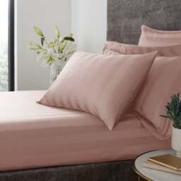 Hotel Stripe 230 Thread Count 100% Cotton Fitted Sheet