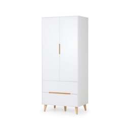 Alicia Double Wardrobe, White & Oak - thumbnail 1