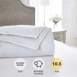 Dorma Luxurious White Goose Down 7.5 Tog Duvet - thumbnail 1