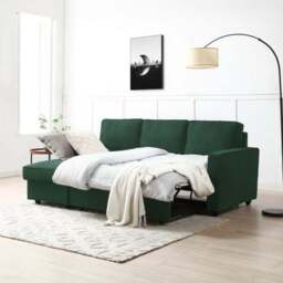 Kayden Woven Reversible Trundle Corner Double Sofa Bed - thumbnail 2