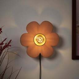Flower Fabric Plug In Wall Light - thumbnail 2