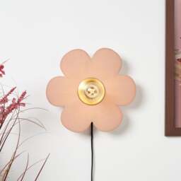 Flower Fabric Plug In Wall Light