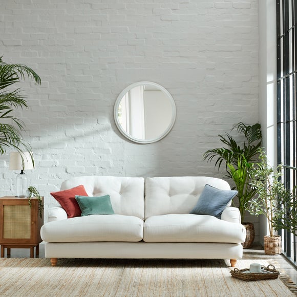 Martha Faux Linen 3 Seater Sofa - image 1