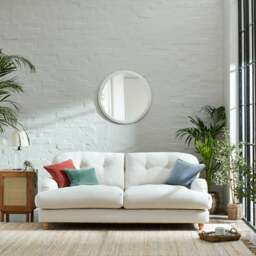 Martha Faux Linen 3 Seater Sofa