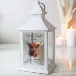 Personalised Highland Cow LED Lantern - thumbnail 2