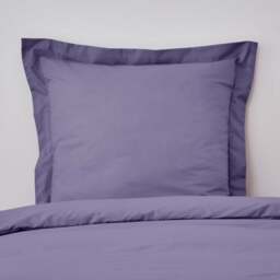 Non Iron Plain Dye Purple Continental Square Pillowcase