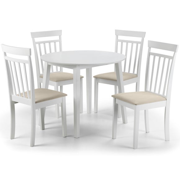 Coast 2-4 Seater Round Extendable Dining Table with 4 Chairs - image 1