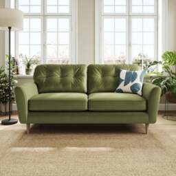 Sven Opulent Velvet 3 Seater Sofa - thumbnail 1