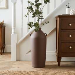 Tall Stone Bottle Vase with Handles - thumbnail 1